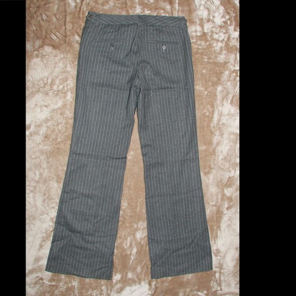 Express Design Studio Editor Trouser Suit Pants - Gray Striped - Pink Lining - Picture 9 of 12